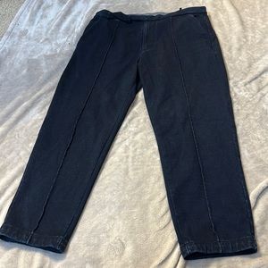Ag adriano goldschmied tapered pintuck jeans